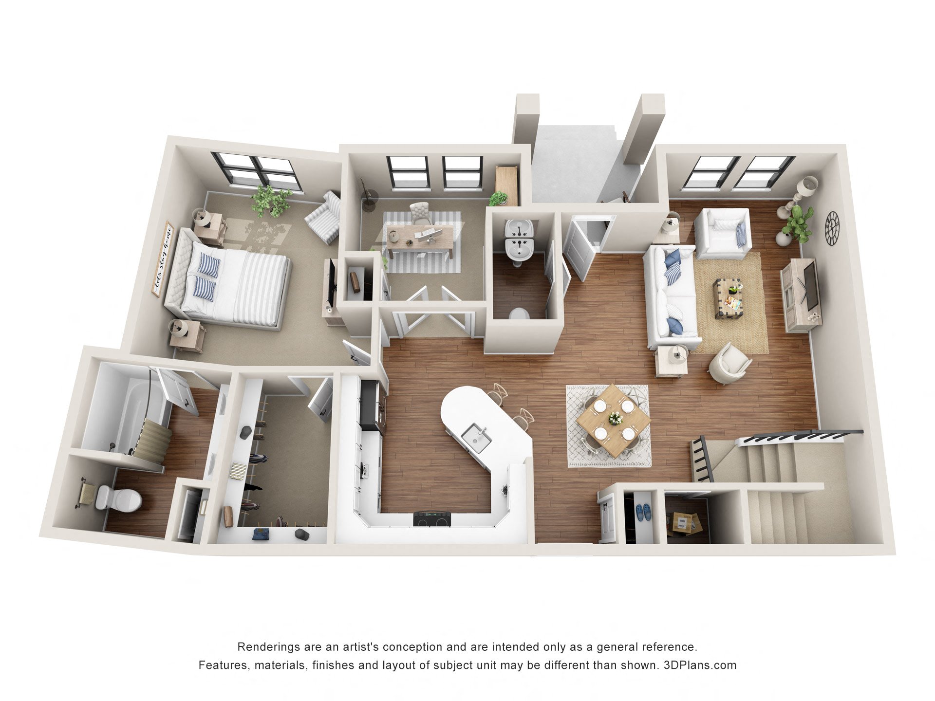 3 Beds,  2.5 Baths Townhome 401 Oberlin